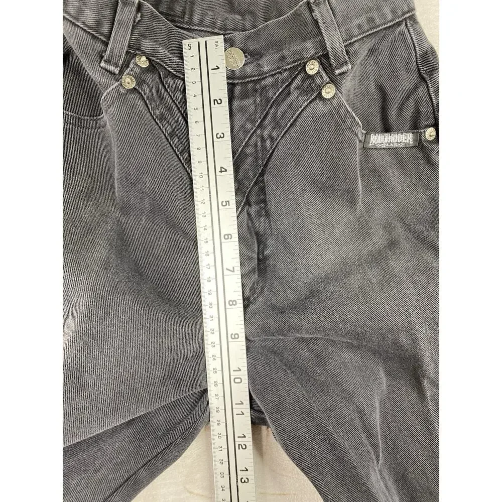 Roughrider By Circle T Jeans Women's 4 Black Vintage 80s Western Rodeo Cowgirl